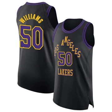 Nate Williams Los Angeles Lakers ＃50 Authentic Men's 2025/26 Black City Edition Jersey