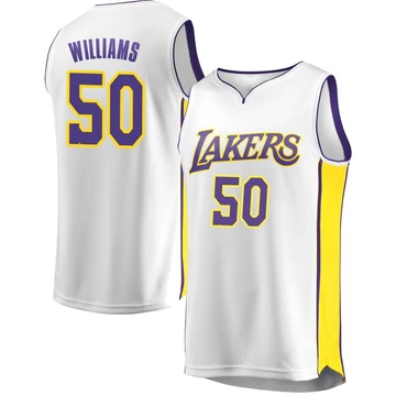 Nate Williams Los Angeles Lakers ＃50 Men's White Fast Break Jersey - Association Edition