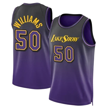 Nate Williams Los Angeles Lakers ＃50 Swingman Men's 2024/25 Purple City Edition Jersey
