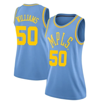 Nate Williams Los Angeles Lakers ＃50 Swingman Women's Blue Hardwood Classics Jersey