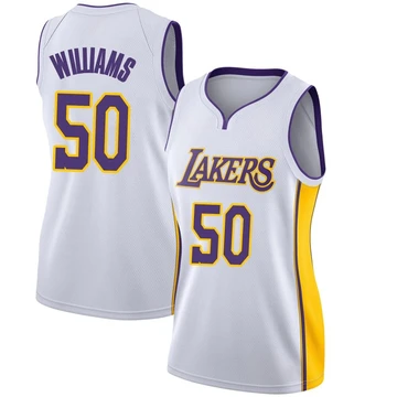 Nate Williams Los Angeles Lakers ＃50 Swingman Women's White Jersey - Association Edition