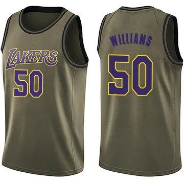 Nate Williams Los Angeles Lakers ＃50 Swingman Youth Green Salute to Service Jersey