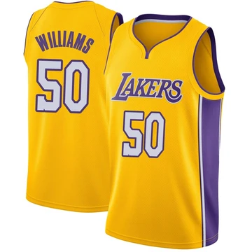 Nate Williams Los Angeles Lakers ＃50 Swingman Youth Yellow Jersey - Icon Edition
