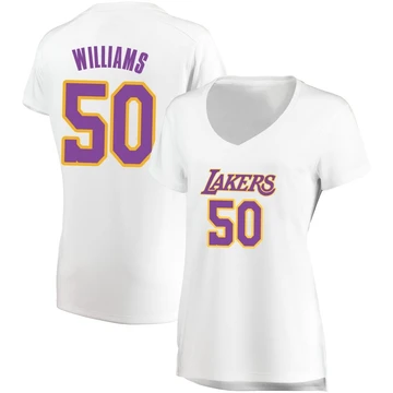 Nate Williams Los Angeles Lakers ＃50 Women's White Fast Break Jersey - Association Edition
