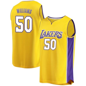 Nate Williams Los Angeles Lakers ＃50 Youth Gold Fast Break Jersey - Icon Edition