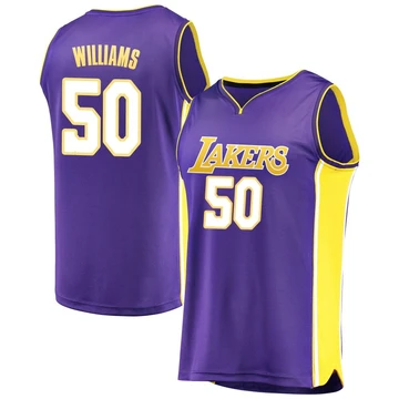 Nate Williams Los Angeles Lakers ＃50 Youth Purple Fast Break Jersey - Statement Edition
