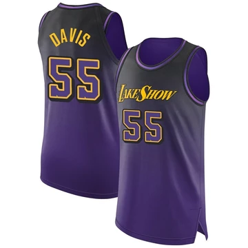 RJ Davis Los Angeles Lakers ＃55 Authentic Men's 2024/25 Purple City Edition Jersey