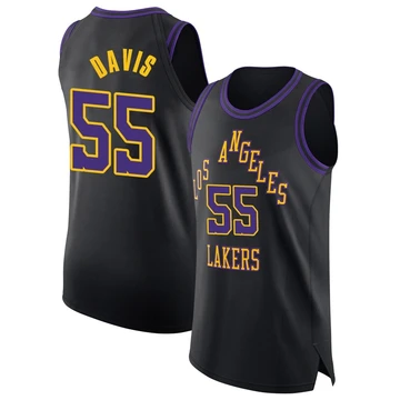 RJ Davis Los Angeles Lakers ＃55 Authentic Men's 2025/26 Black City Edition Jersey