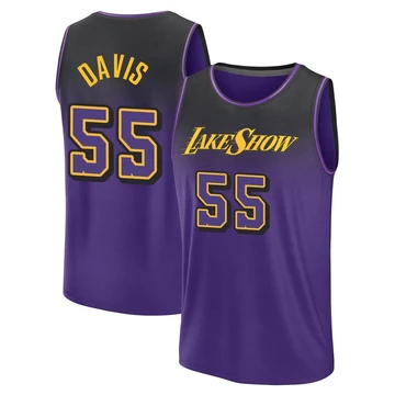 RJ Davis Los Angeles Lakers ＃55 Men's 2024/25 Purple Fast Break City Edition Jersey