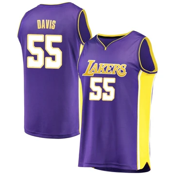 RJ Davis Los Angeles Lakers ＃55 Men's Purple Fast Break Jersey - Statement Edition