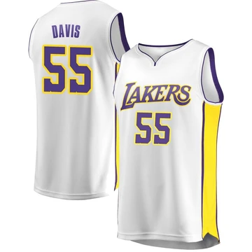 RJ Davis Los Angeles Lakers ＃55 Men's White Fast Break Jersey - Association Edition