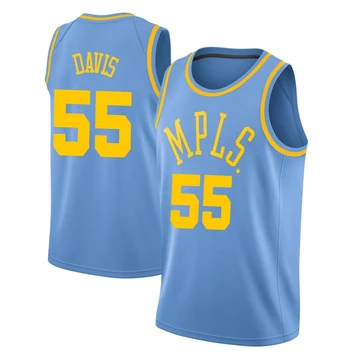 RJ Davis Los Angeles Lakers ＃55 Swingman Men's Blue Hardwood Classics Jersey