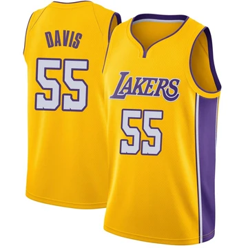 RJ Davis Los Angeles Lakers ＃55 Swingman Men's Yellow Jersey - Icon Edition