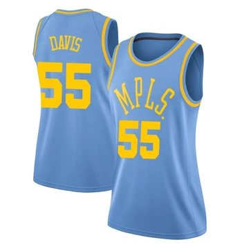 RJ Davis Los Angeles Lakers ＃55 Swingman Women's Blue Hardwood Classics Jersey