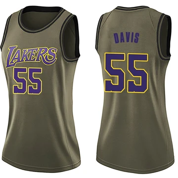 RJ Davis Los Angeles Lakers ＃55 Swingman Women's Green Salute to Service Jersey