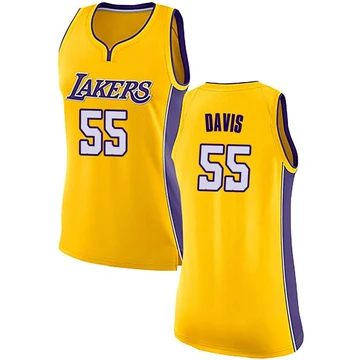 RJ Davis Los Angeles Lakers ＃55 Swingman Women's Yellow Jersey - Icon Edition