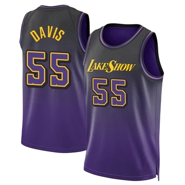 RJ Davis Los Angeles Lakers ＃55 Swingman Youth 2024/25 Purple City Edition Jersey