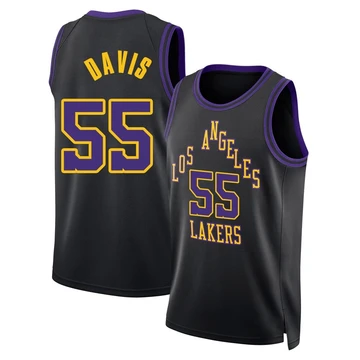 RJ Davis Los Angeles Lakers ＃55 Swingman Youth 2025/26 Black City Edition Jersey